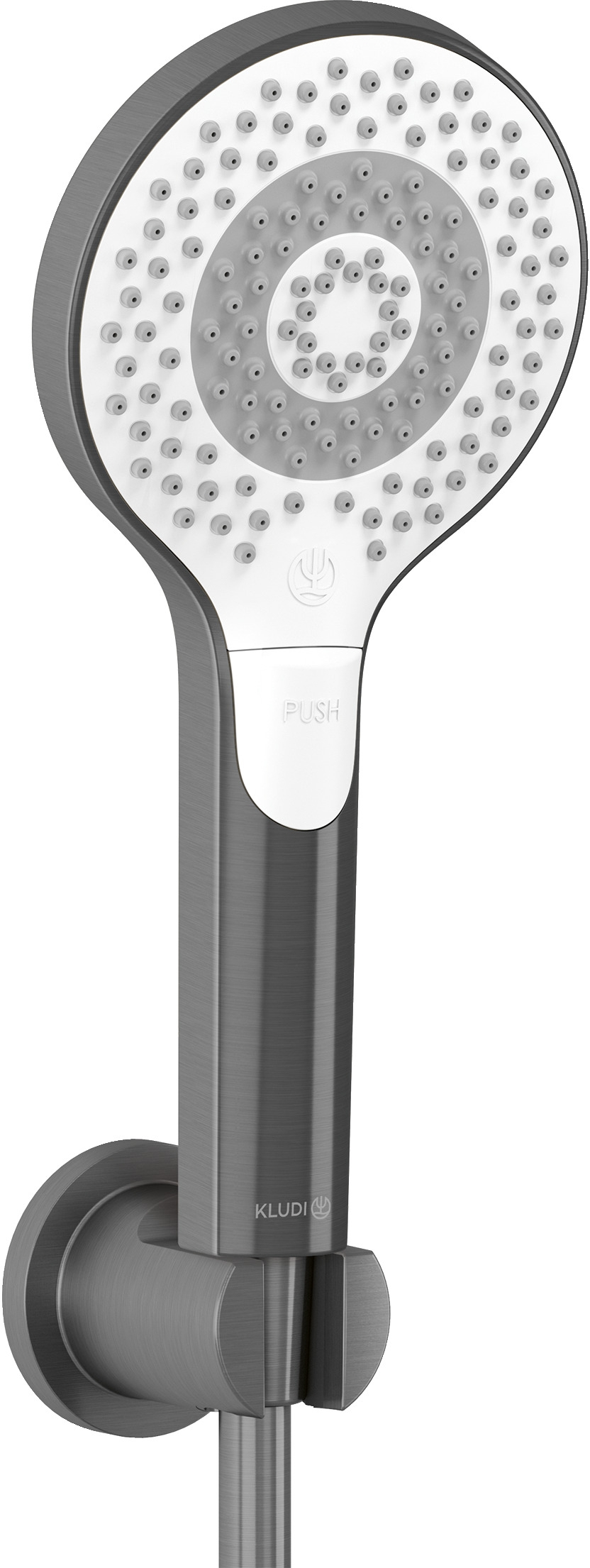Kludi Dive zestaw prysznicowy ścienny czarny szczotkowany 69950N2-00