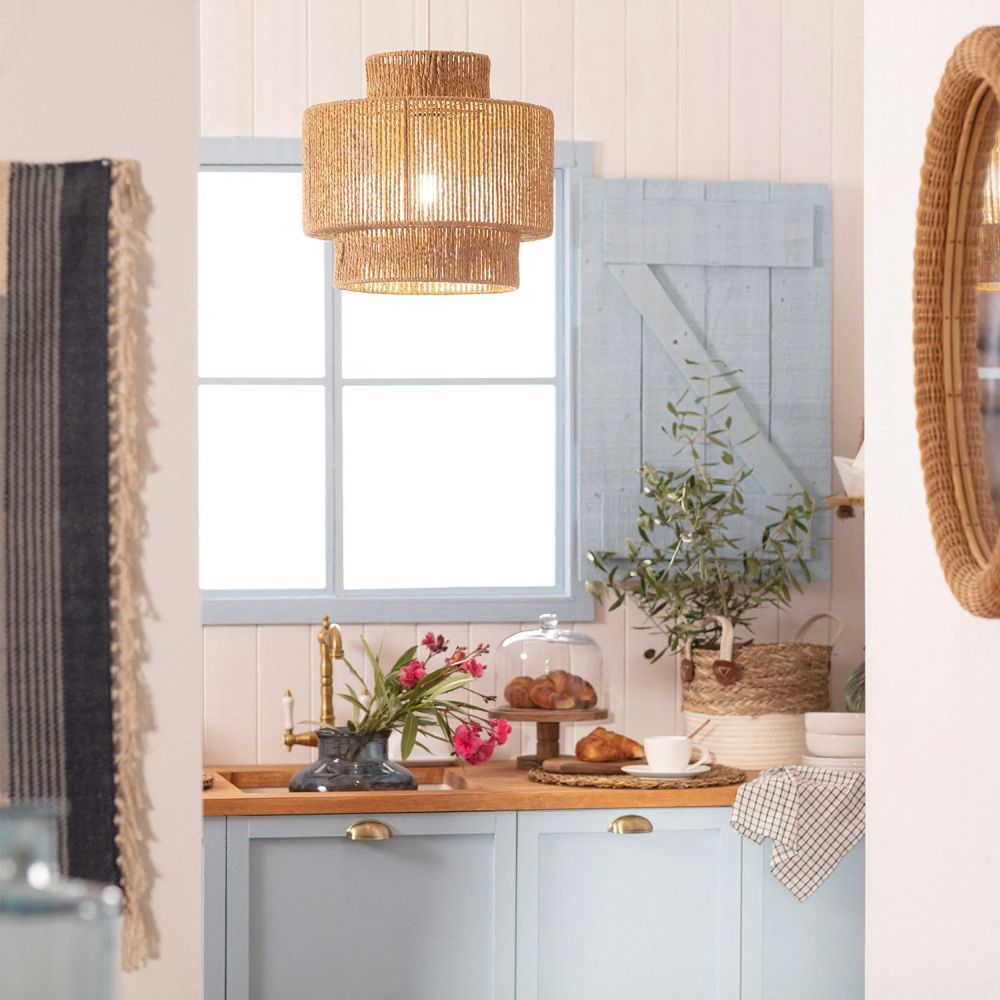 Abruzzo Boho Sara lampa wisząca 1x40 W brązowy ABR-LW14-BH-E27