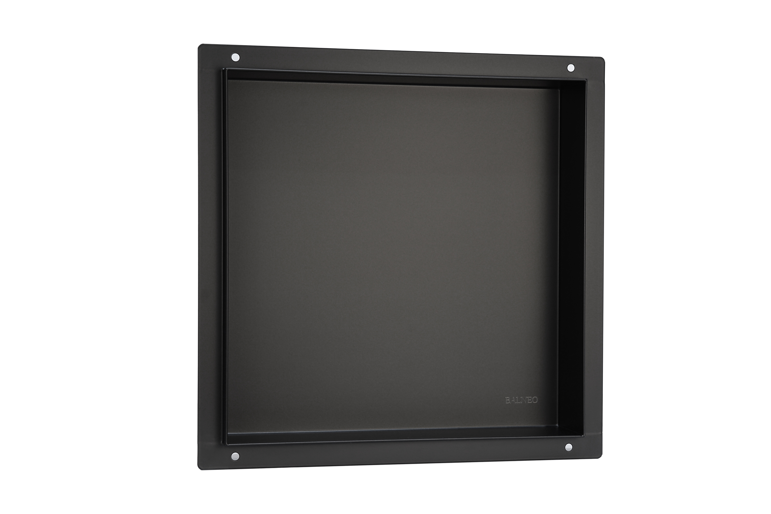 Balneo Wall-Box No Rim Black półka wnękowa 30x30x10 cm czarna OB-BL2-NR