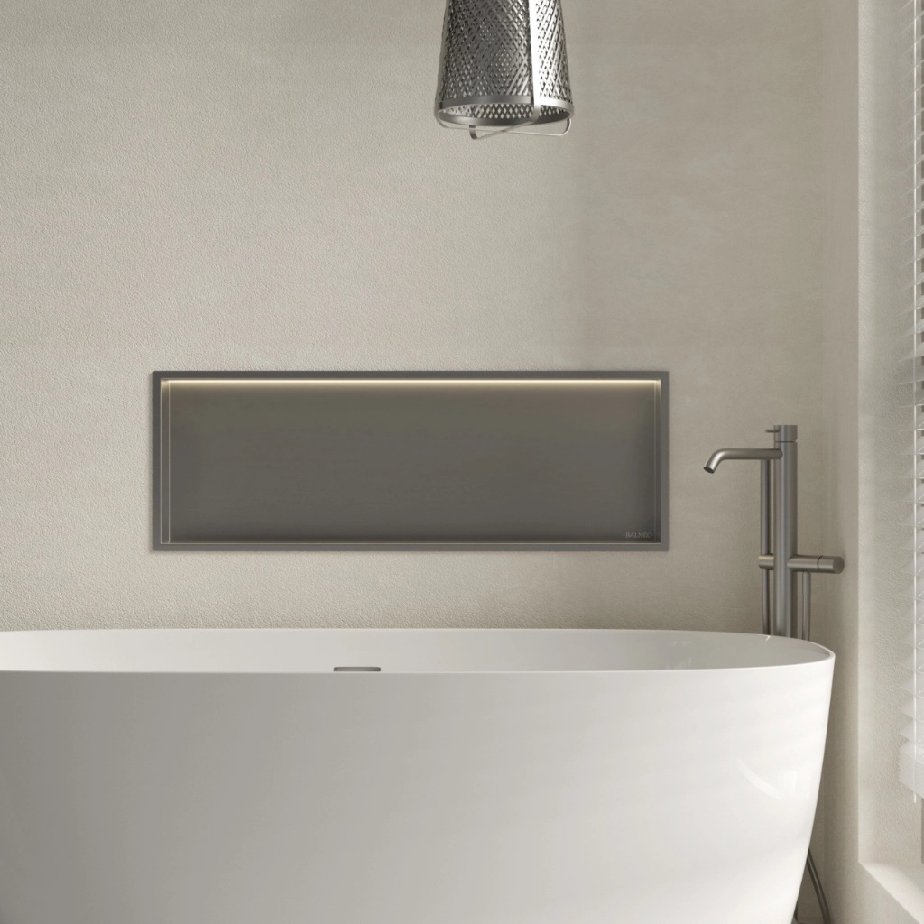 Balneo Wall Box półka wnękowa 90 cm gun metal B0101080109-3