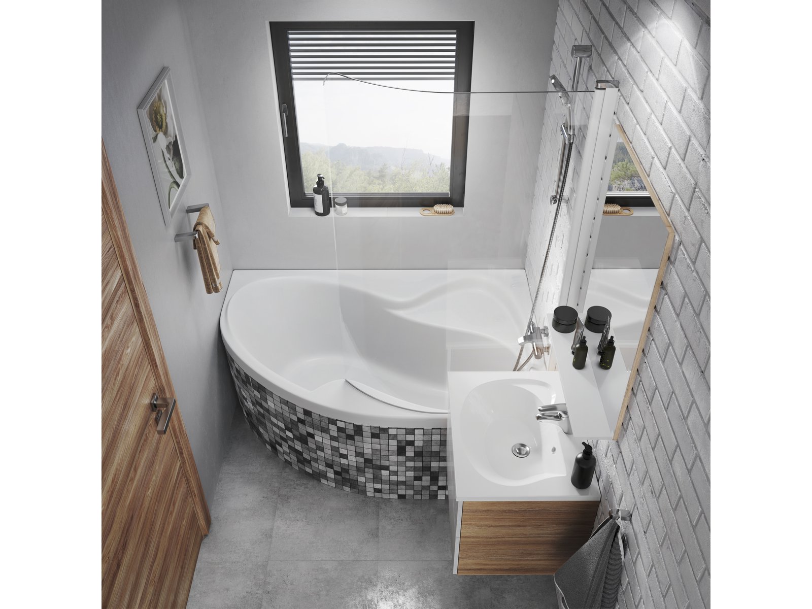 Ravak Drążki i uchwyty prysznicowe drążek prysznicowy 66,5 X07P012