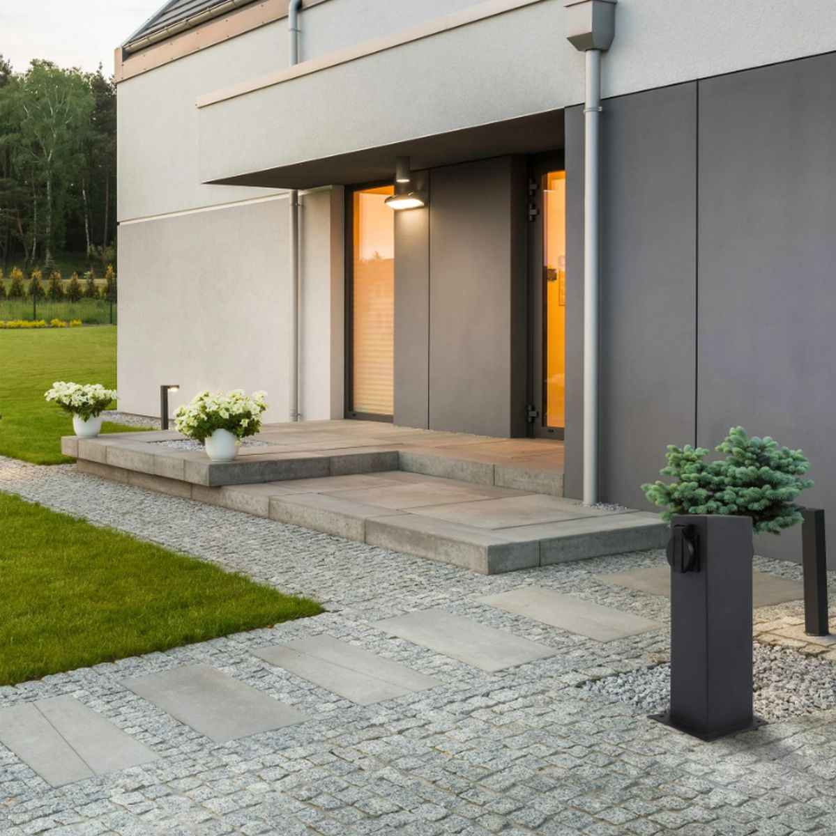 Goldlux Elektri słupek zasilający grafitowy 327963