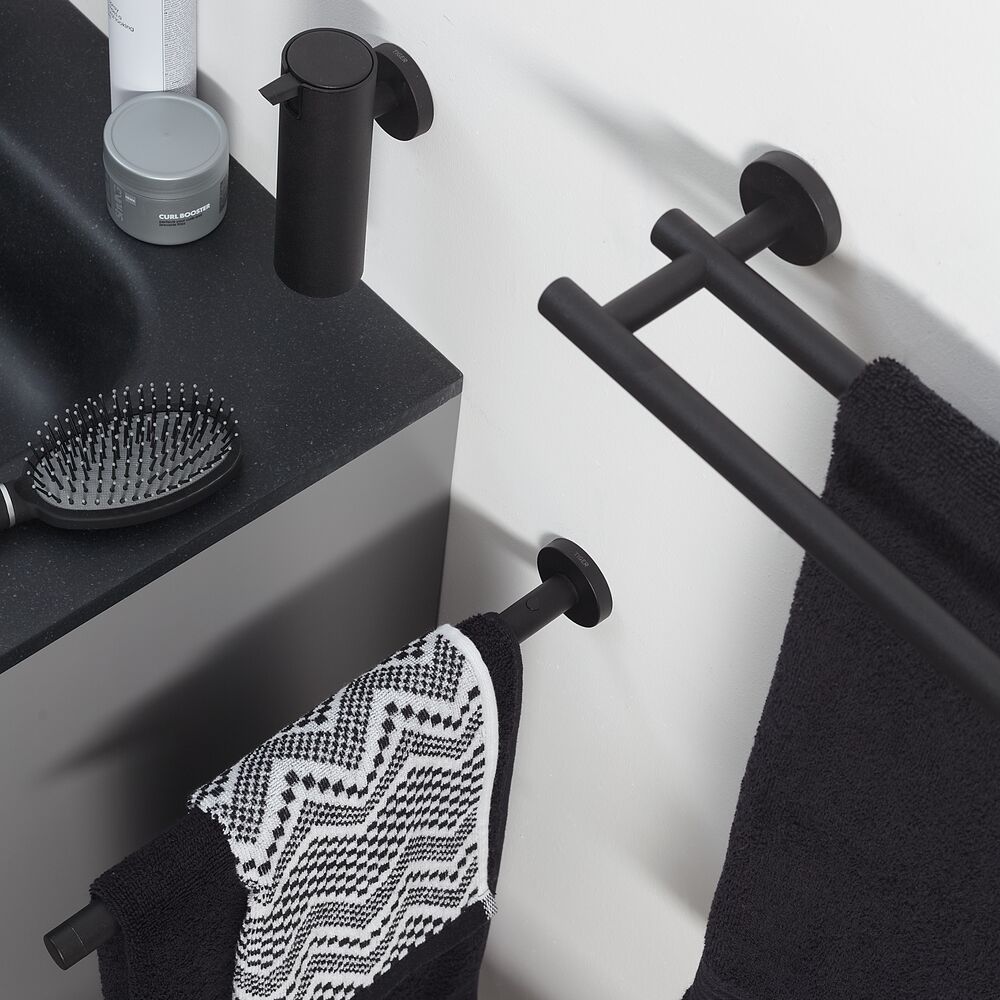 Tiger Boston wieszak podwójny na ręcznik czarny mat 3086.3.07.46