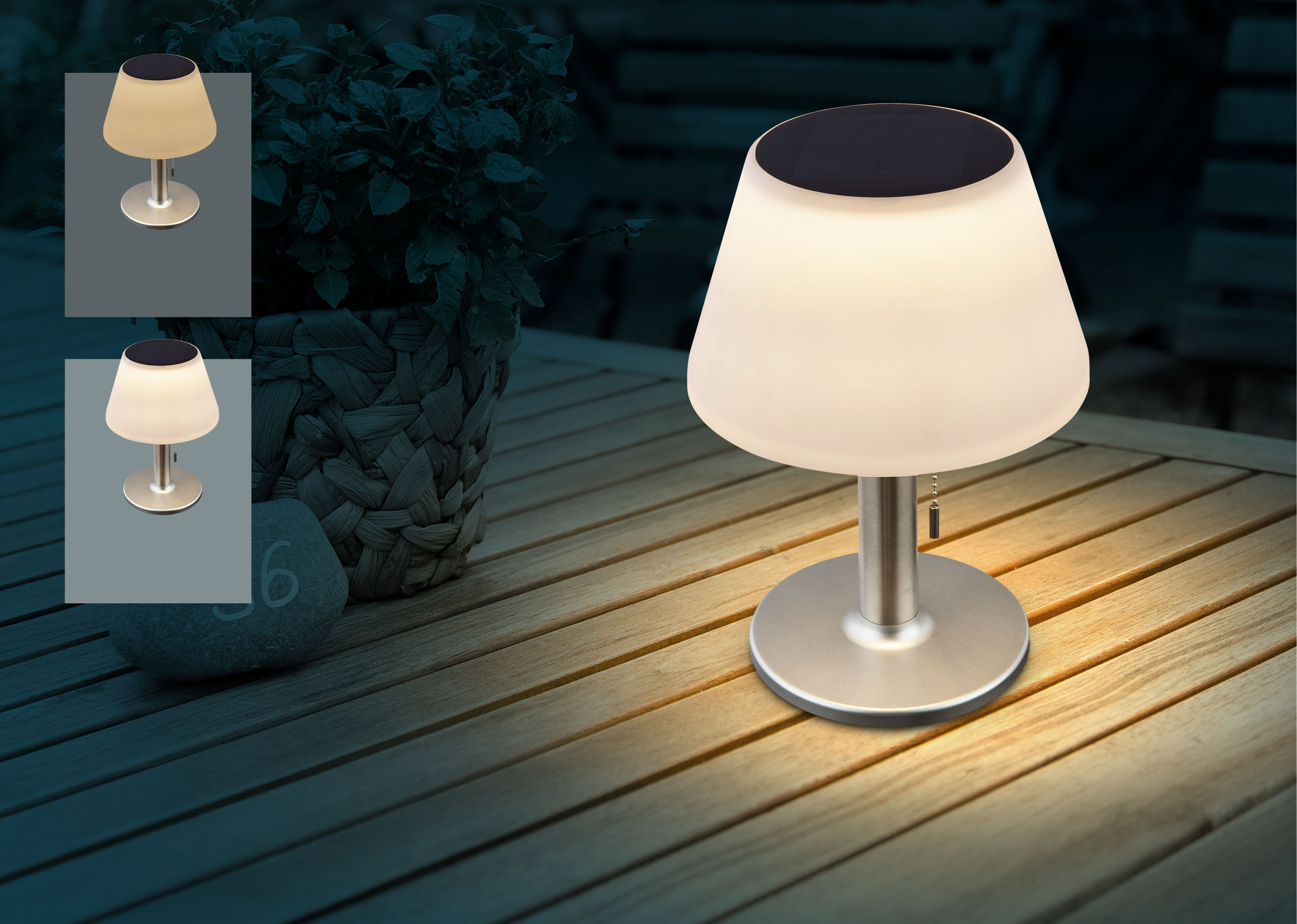 Globo Lighting Solar lampa solarna stołowa 1x1,5 W biały 33548