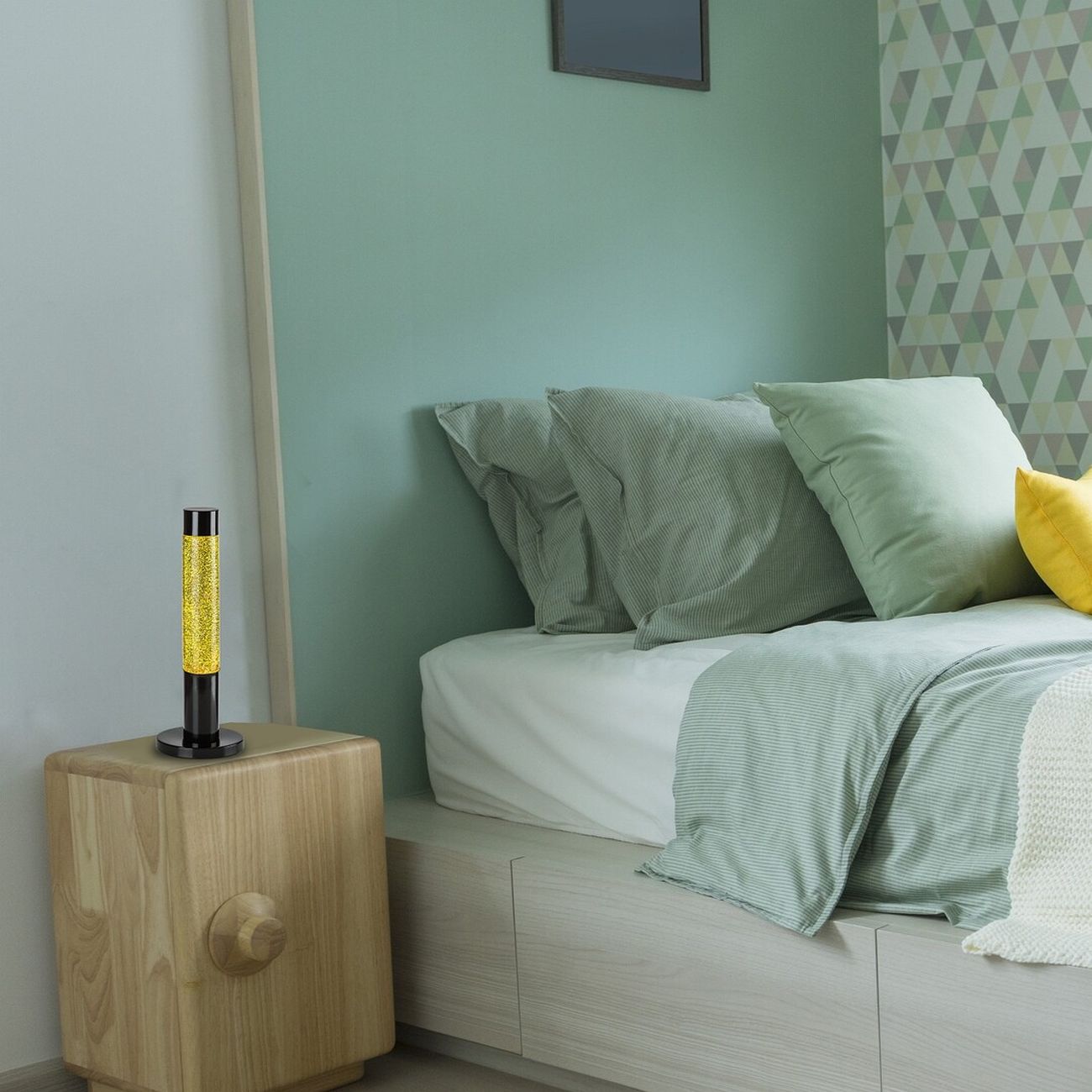 Rabalux Lavastic lampa stołowa 1x25 W czarna-przezroczysta-złota 76029