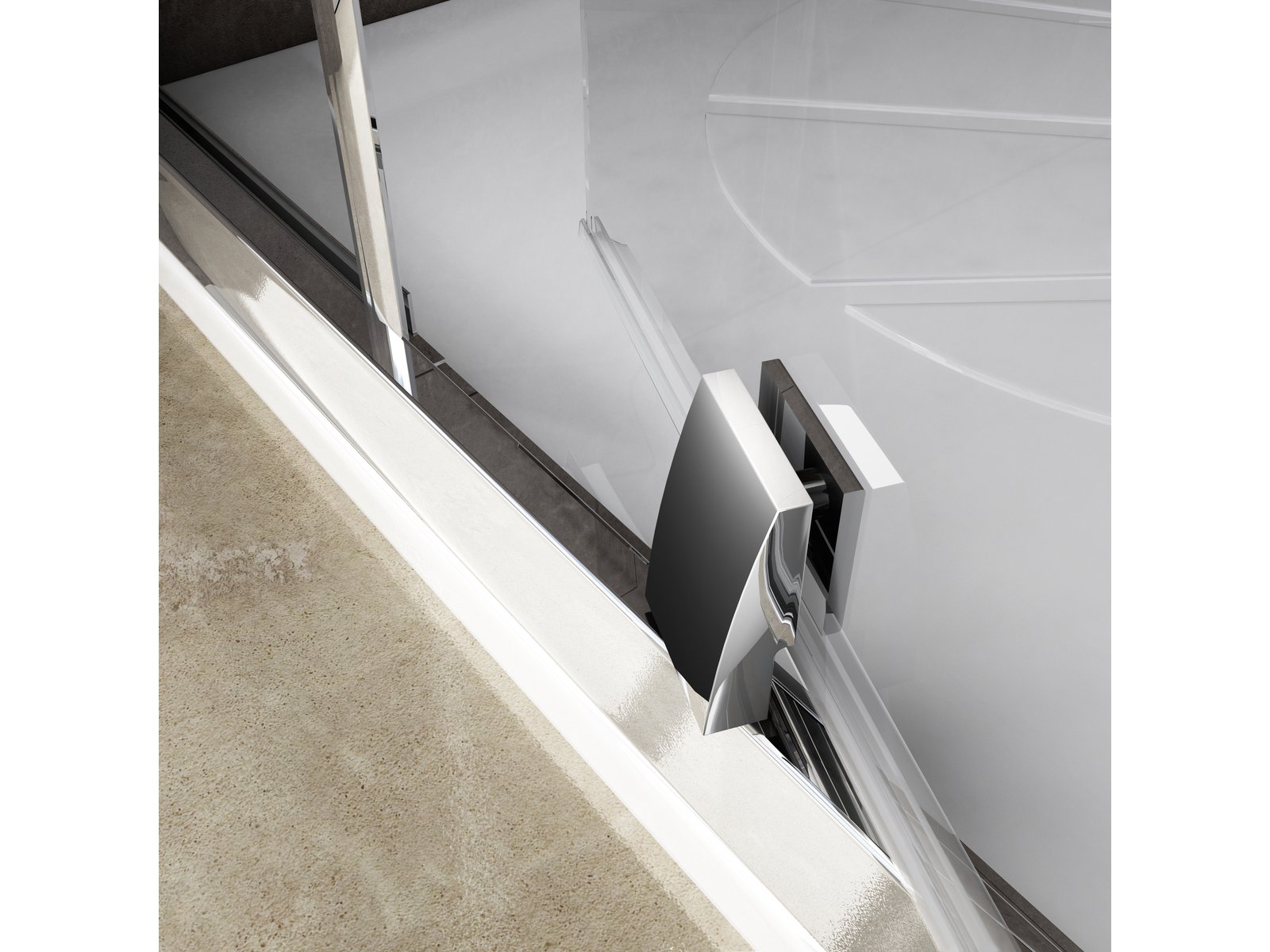 Ravak Pivot drzwi prysznicowe 120 cm uchylne biały połysk/szkło przezroczyste 03GG0100Z1