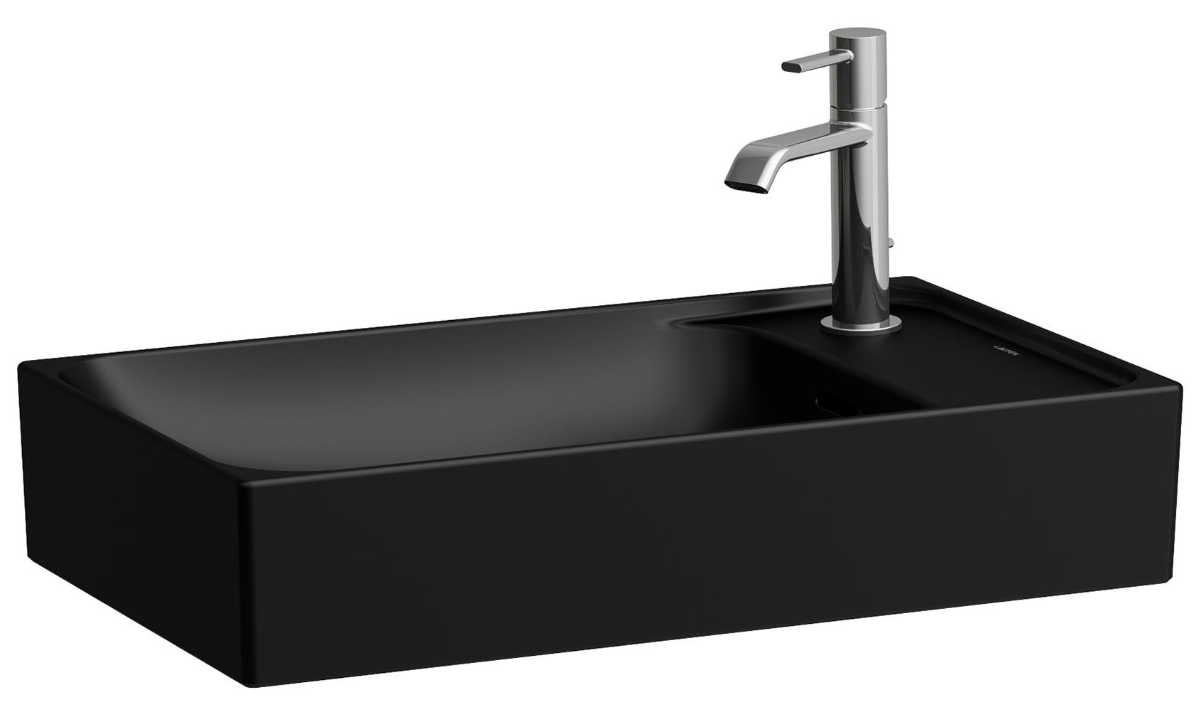 Laufen Meda umywalka 60x35 cm prostokątna nablatowa czarny mat H8121137161141