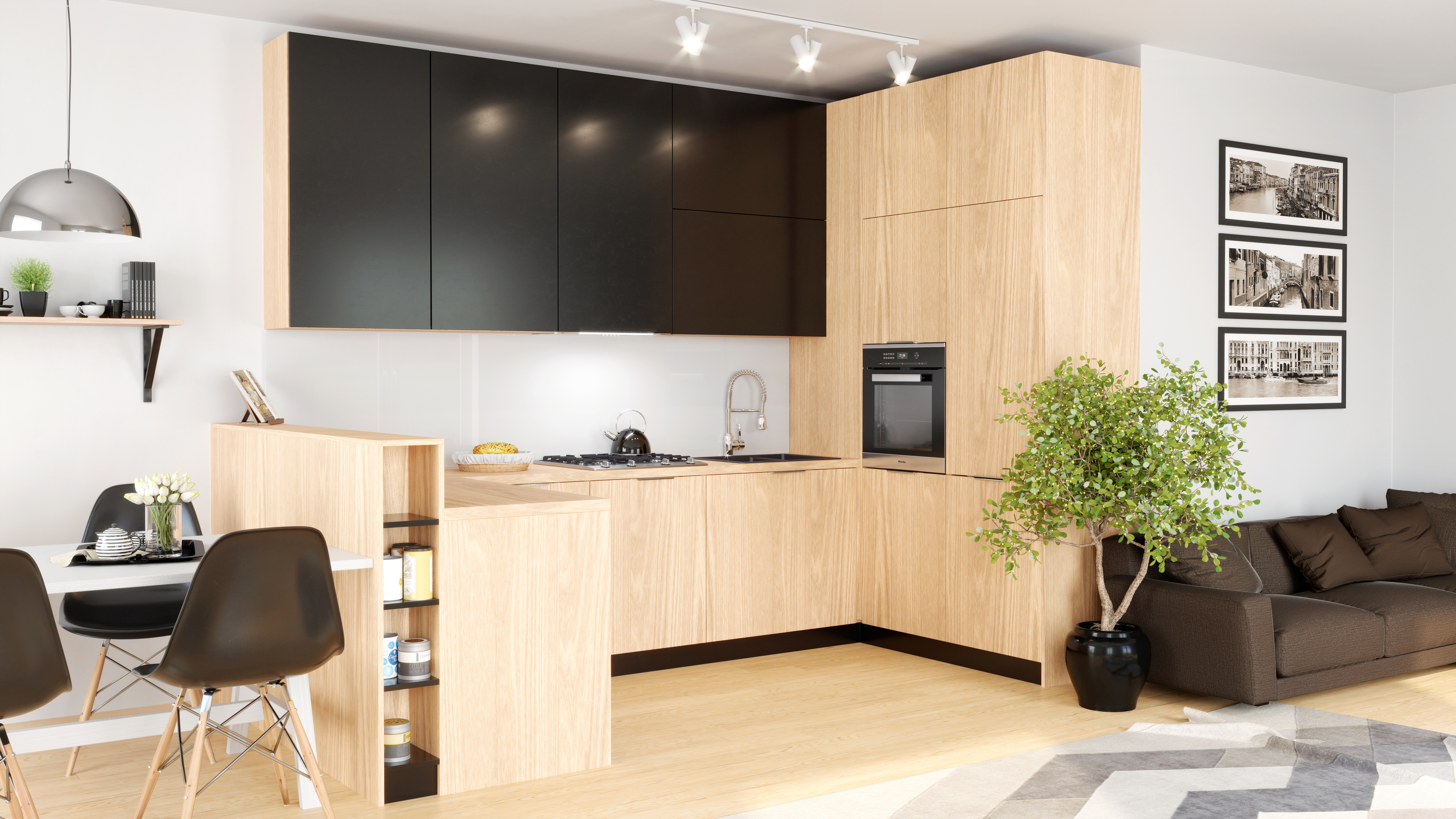 Globalo Design Senturo okap kuchenny 59,6 cm podszafkowy biały SENTURO_60_3_WHITE