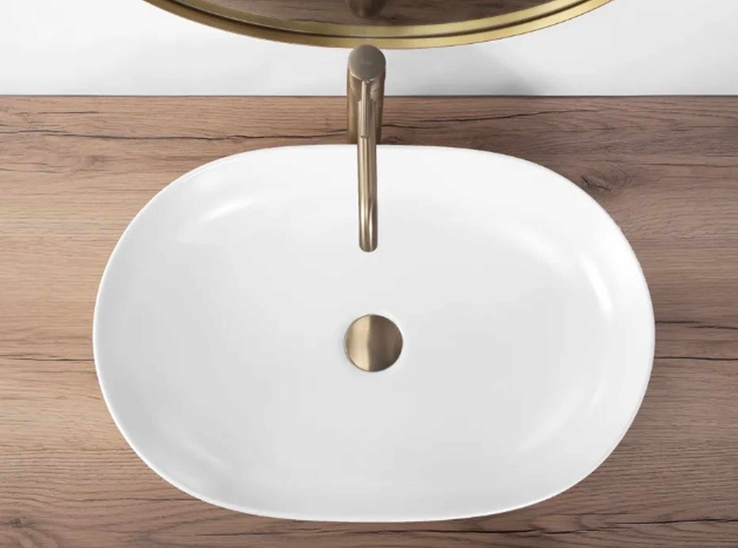 Rea Cleo umywalka 60,5x41 cm nablatowa owalna biały mat REA-U9653