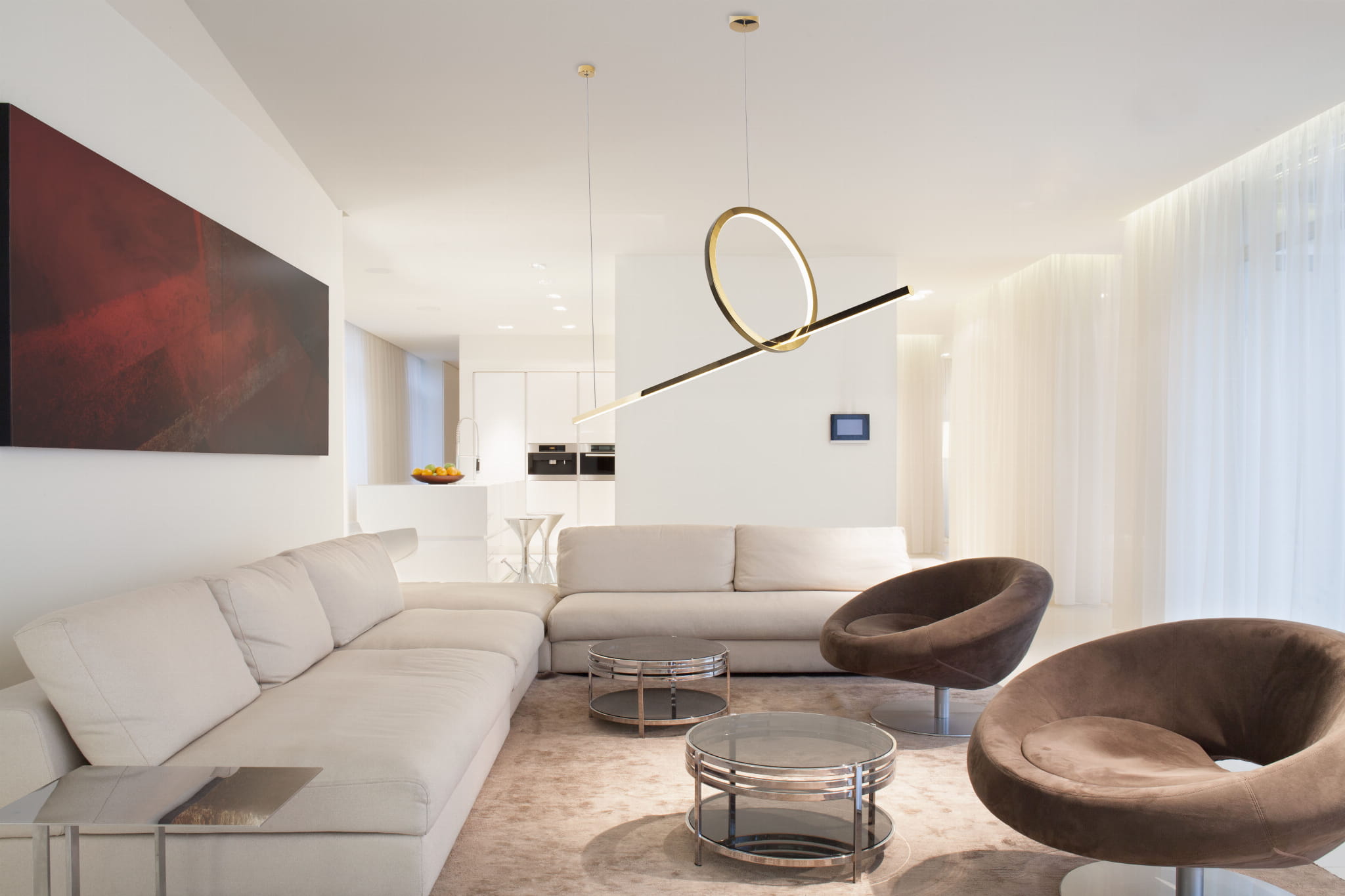 MaxLight Lozanna lampa wisząca 1x18W LED złota P0390