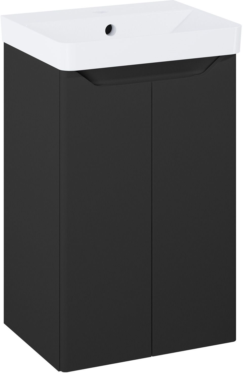 Elita Helo umywalka z szafką 40,8 cm czarny mat RE020400207160