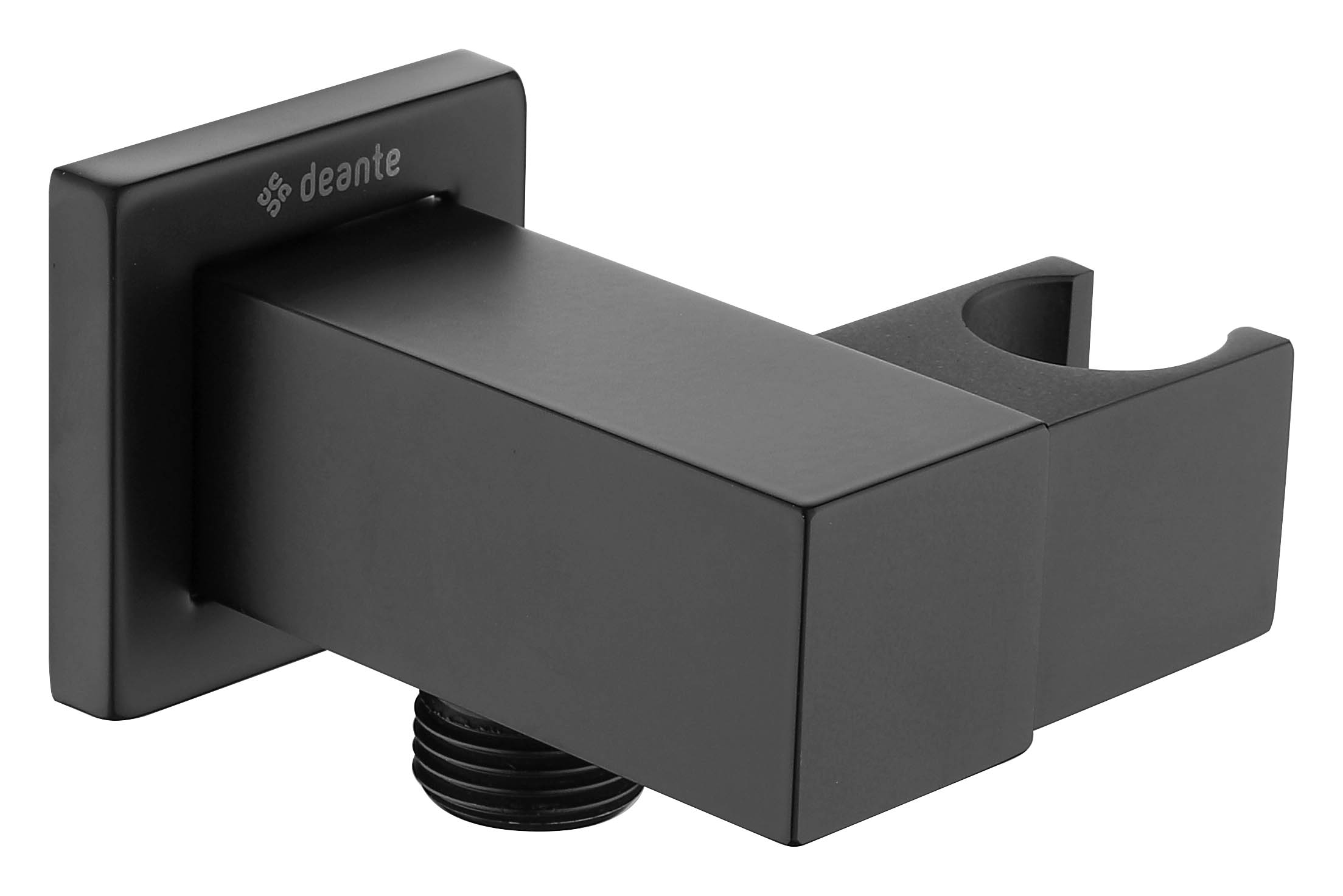 Deante Cascada przyłącze kątowe z uchwytem czarny mat NACN58K
