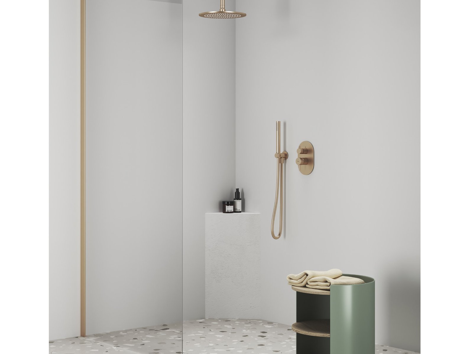 Ravak Espirit bateria wannowo-prysznicowa podtynkowa różowe złoto szczotkowane X070362