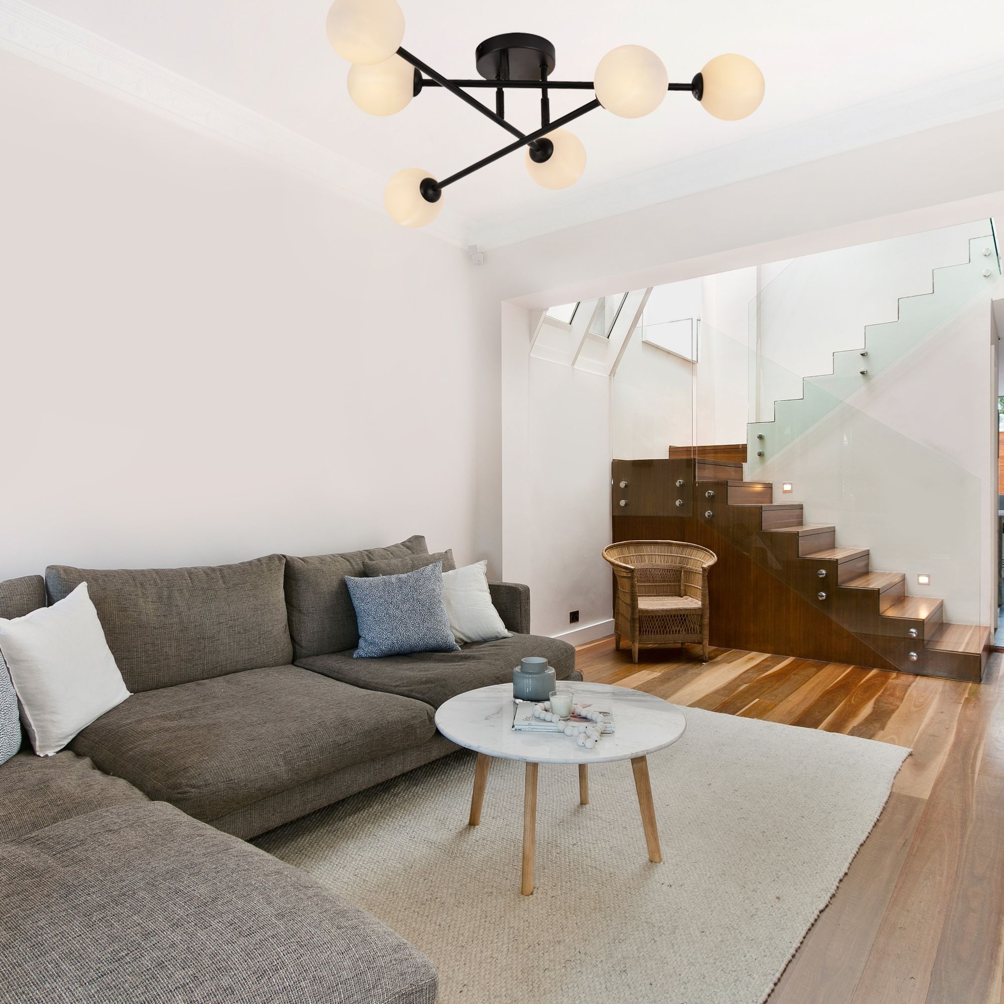 Light Prestige Dorado lampa podsufitowa 6x28 W biała-czarna LP-002/6CBK - Wysyłka w 24h