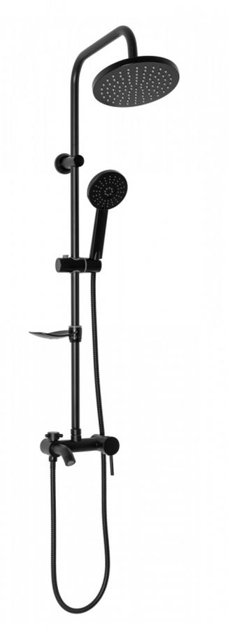 Rea Luis Black zestaw wannowo-prysznicowy ścienny czarny REA-P7005 - Wysyłka w 24h