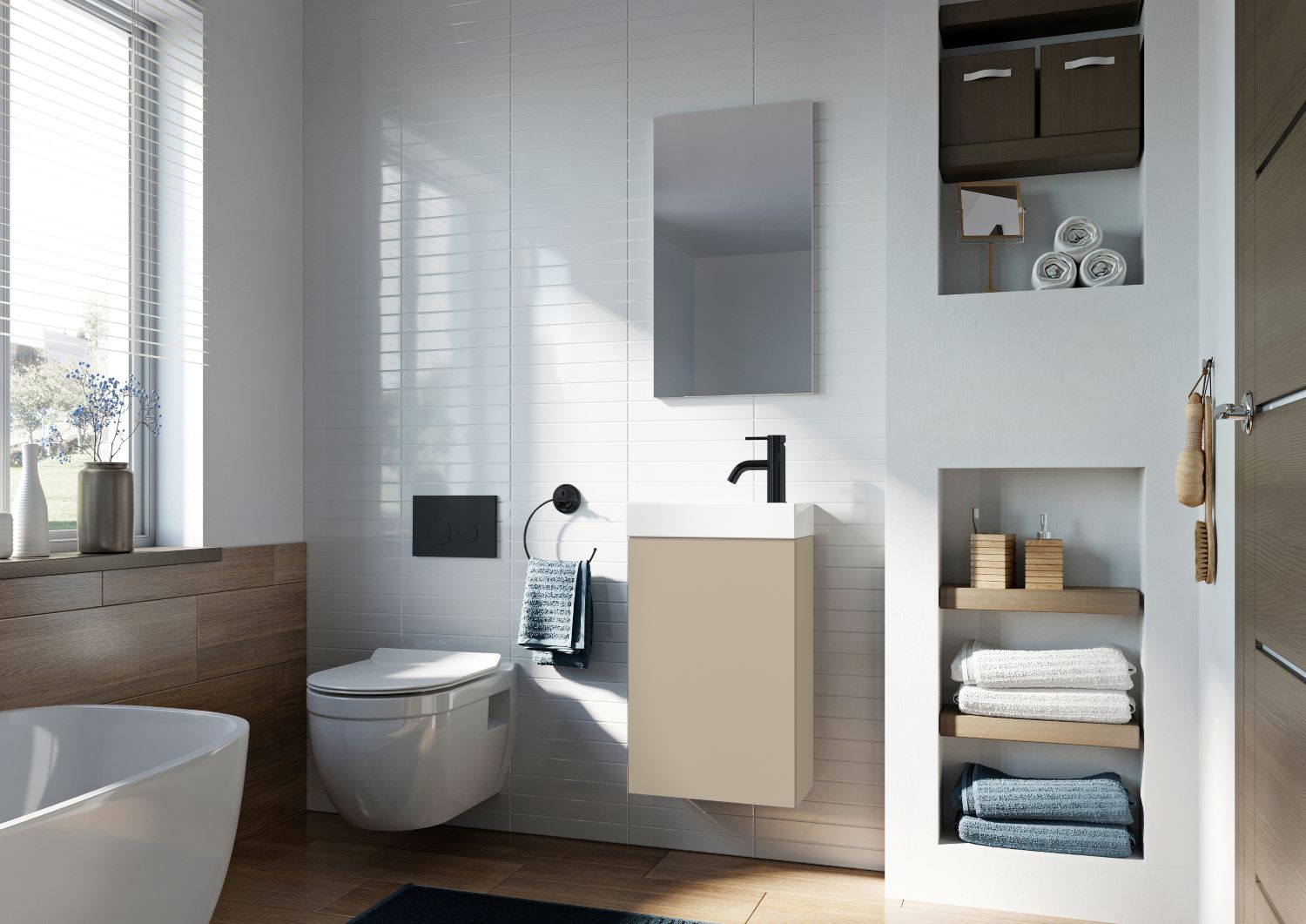 Elita Young Basic umywalka z szafką 40,2 cm fume matt RE168995007020 - Wysyłka w 24h