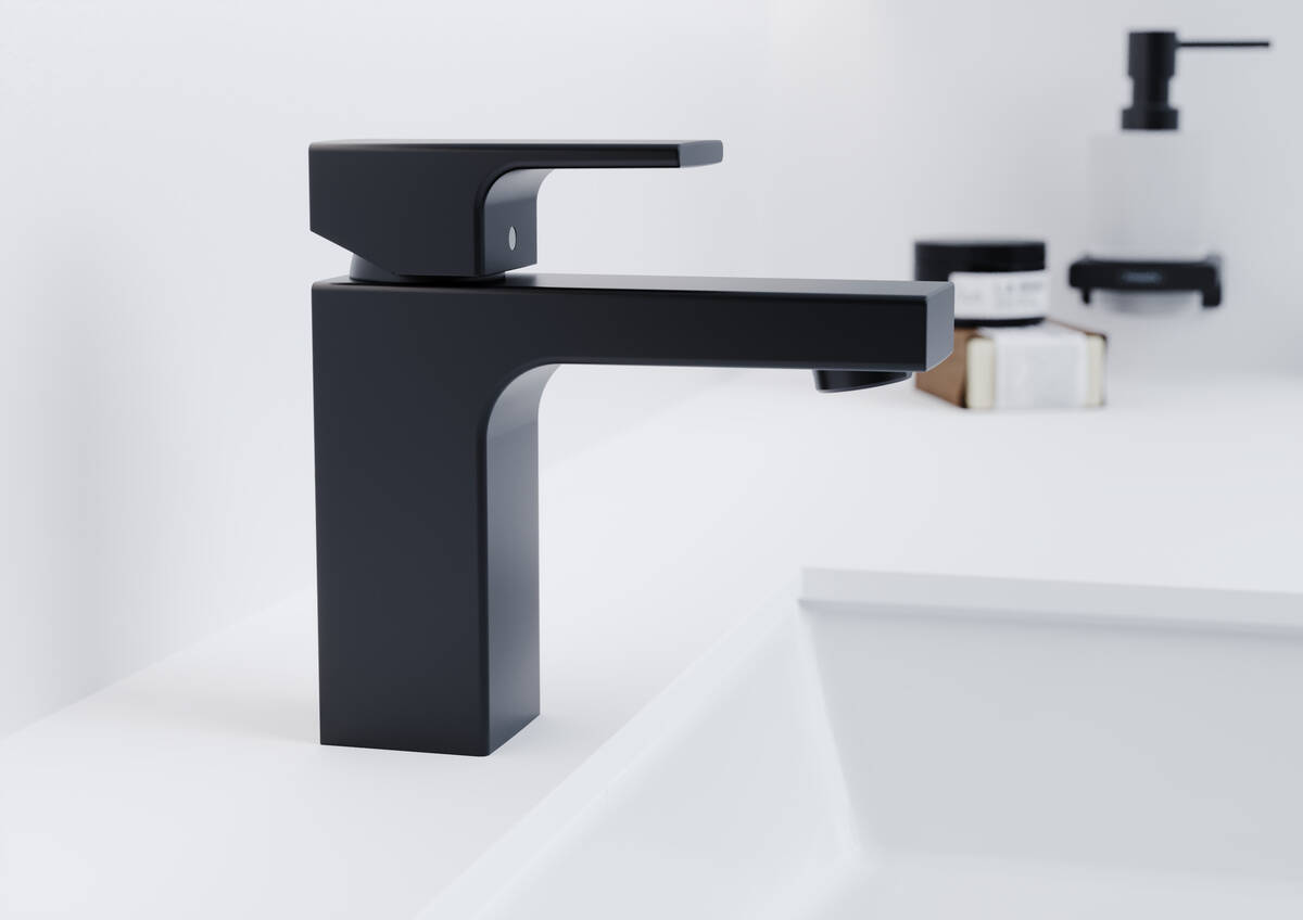 Hansgrohe Vernis Shape bateria umywalkowa stojąca czarny mat 71569670