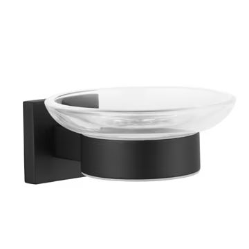 Kronenbach Quara 2.0 Black mydelniczka ścienna czarny mat/szkło 29.210.060.1904