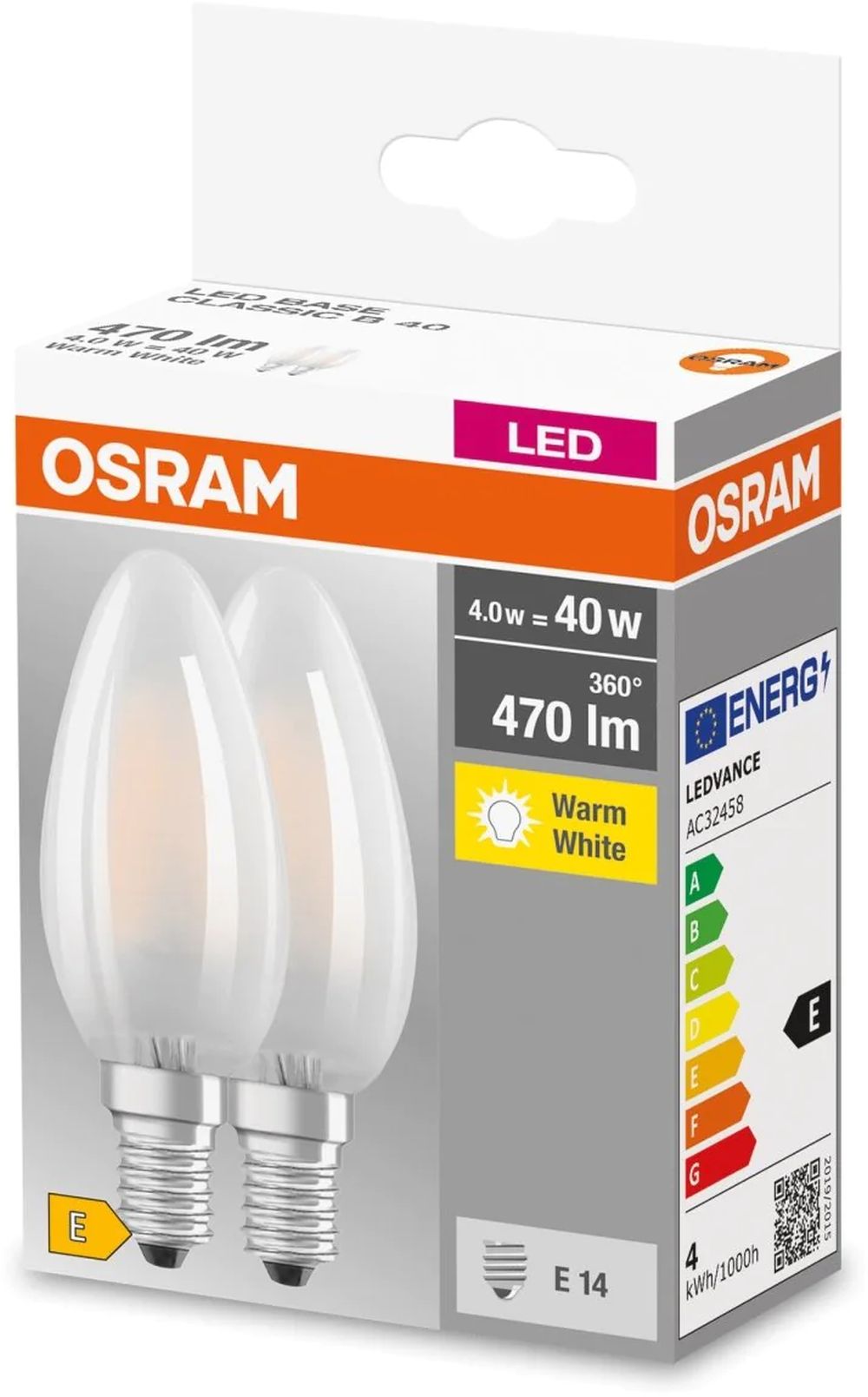 Osram LED Lamps żarówki LED Multipack 2x4 W 2700 K E14 - Wysyłka w 24h