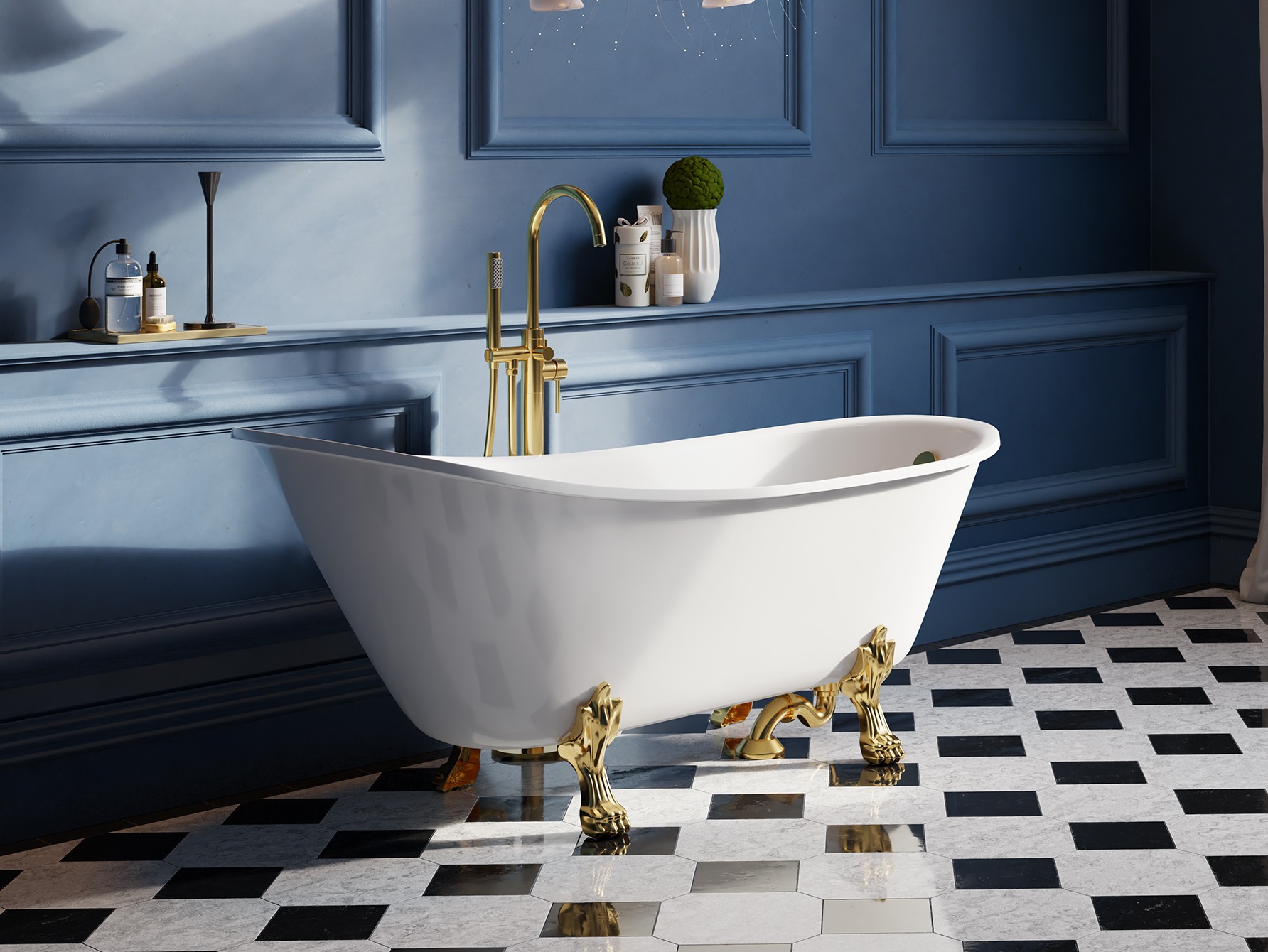 Besco Olaya wanna wolnostojąca 157,5x66,5 cm owalna biała #WAO-160+ZL