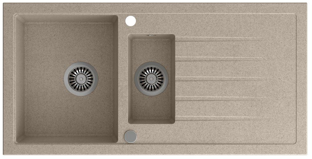 Sapho zlewozmywak granitowy 100x50 cm beżowy GR1332