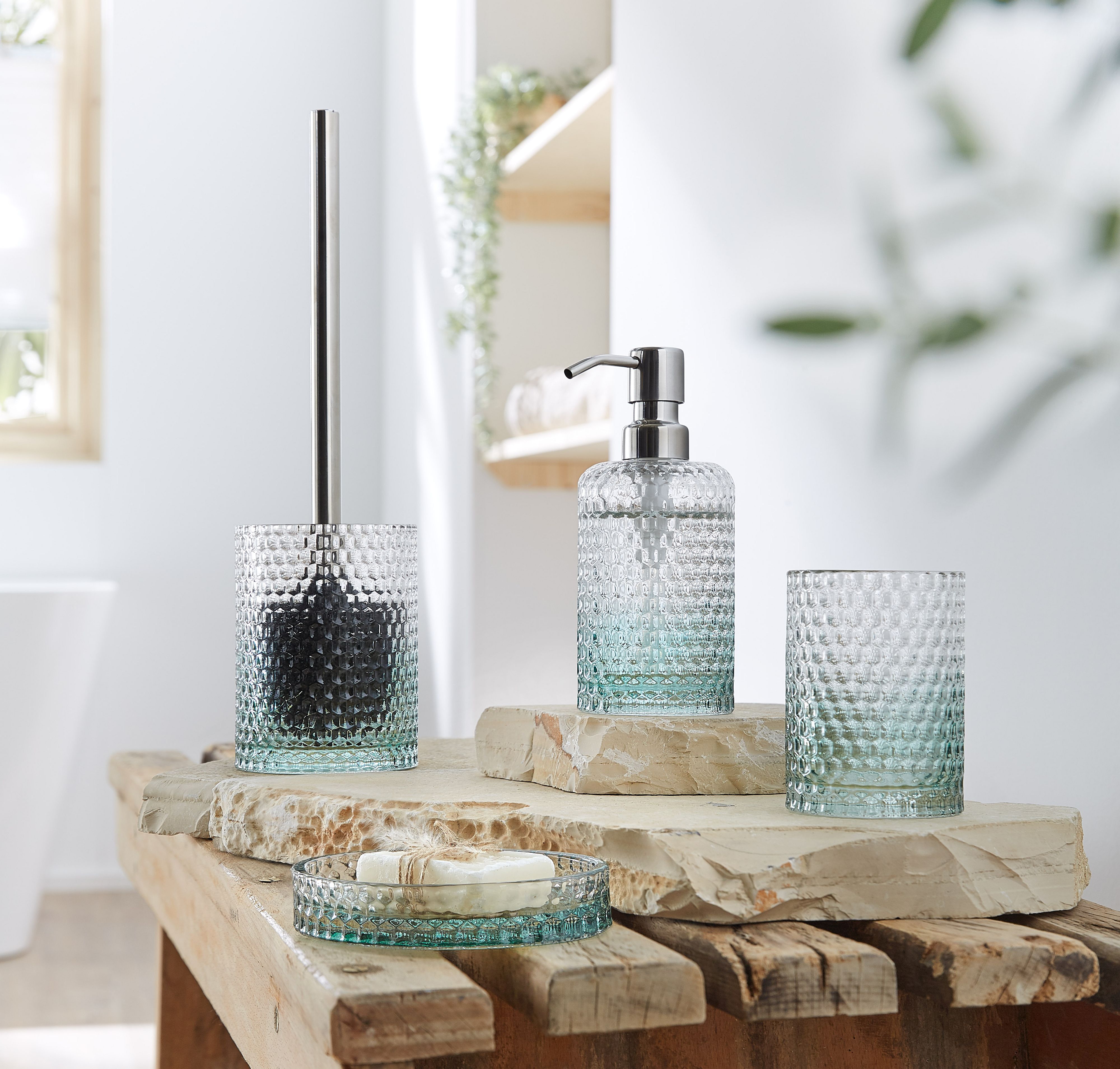 Kleine Wolke Melua Eco Care dozownik do mydła 350 ml przezroczysty/zielony 8615685854 - Wysyłka w 24h