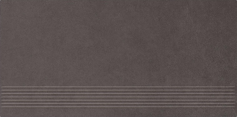 Paradyż Intero stopnica 29,8x59,8 cm prasowana czarny mat