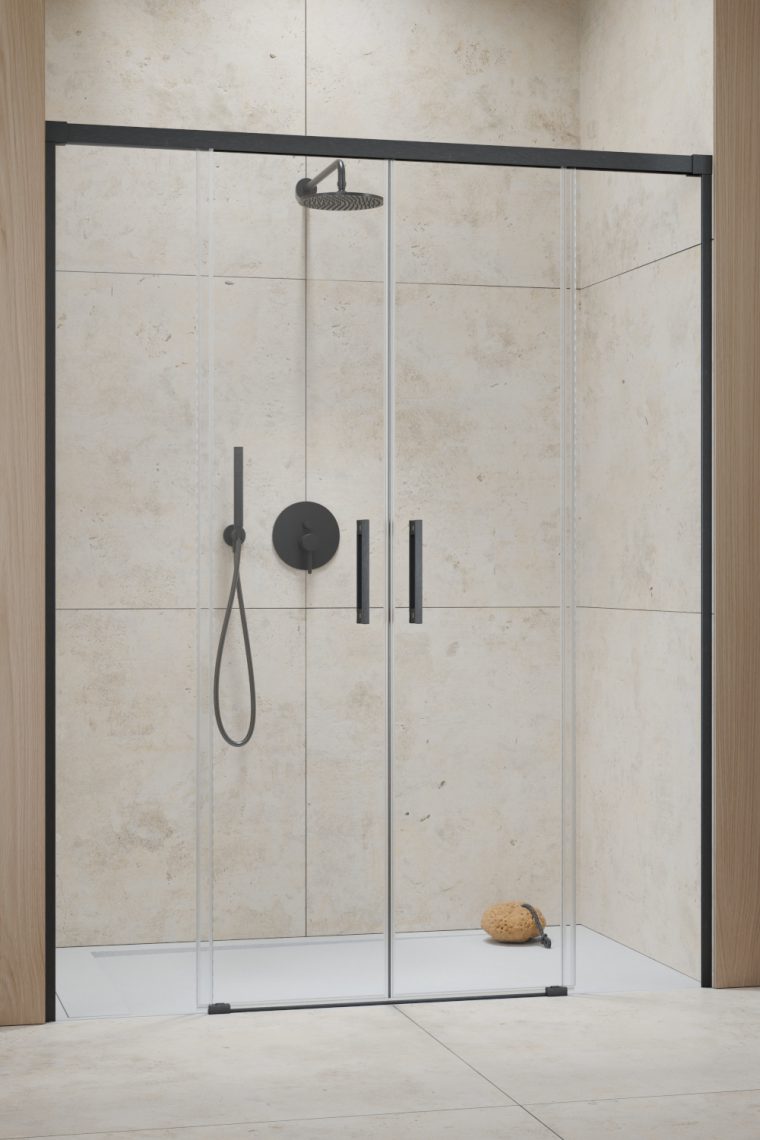 Radaway Idea Brushed GunMetal DWD drzwi prysznicowe 140 cm rozsuwane gunmetal szczotkowany/szkło przezroczyste 387124-92-01