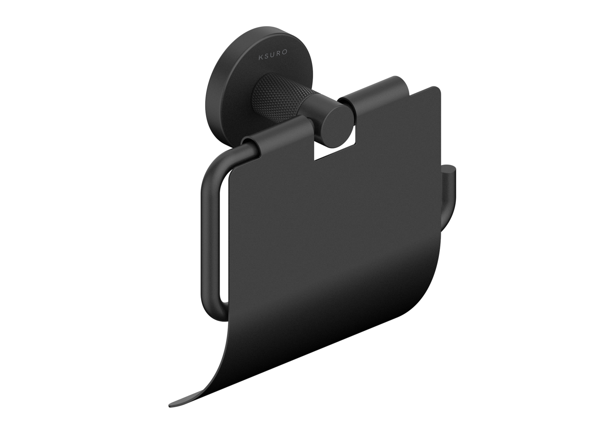 Ksuro 01 uchwyt na papier toaletowy ścienny czarny mat 41001030 - Wysyłka w 24h