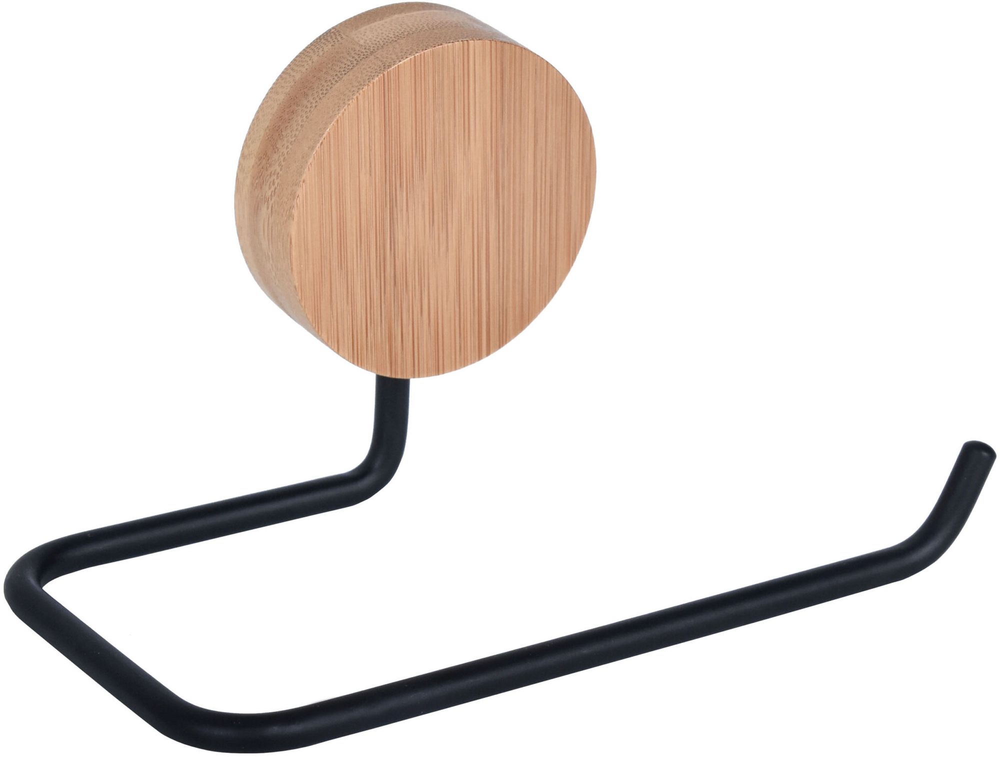 Bisk Umbra Plus uchwyt na papier toaletowy bambus/czarny 08217