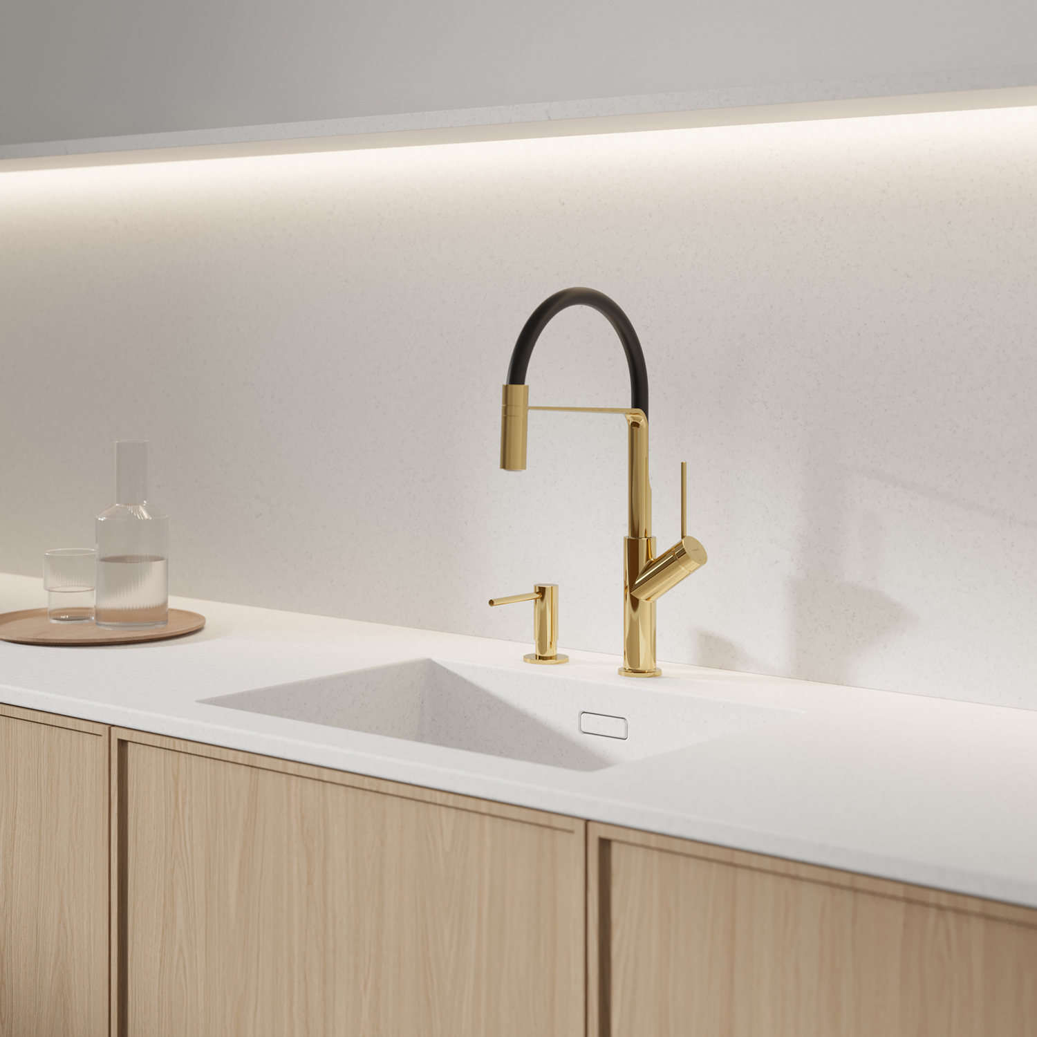 Omnires Modern Project dozownik do mydła 500 ml złoty połysk MP60723GL