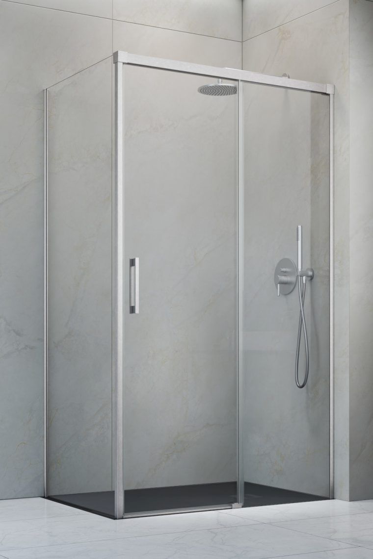 Radaway Idea Brushed Nickel DWJ drzwi prysznicowe 120 cm rozsuwane nikiel szczotkowany/szkło przezroczyste 387042-91-01R