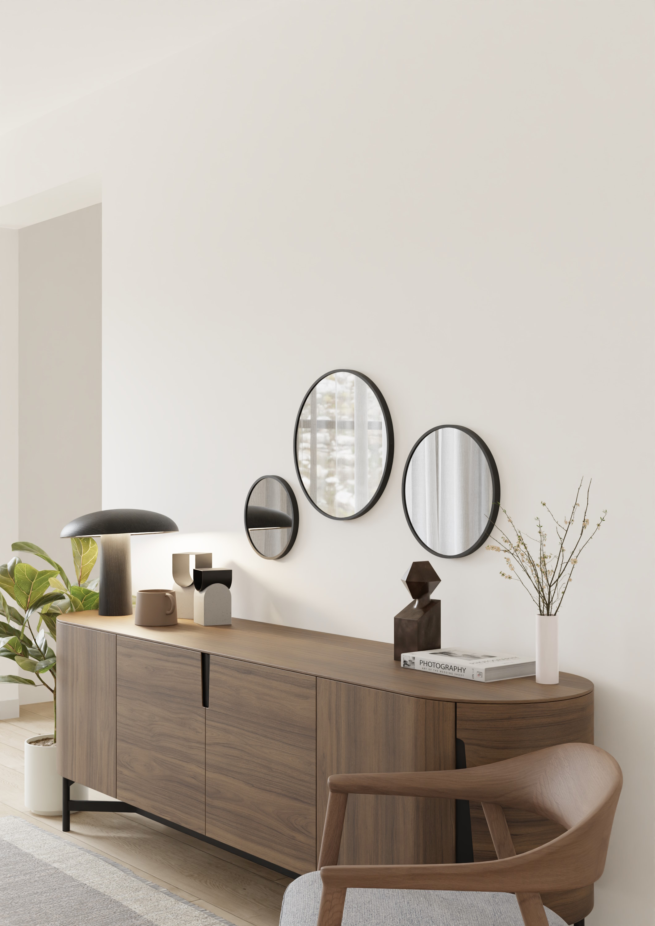 Dubiel Vitrum Ayo lustro łazienkowe 40 cm okrągłe rama czarna