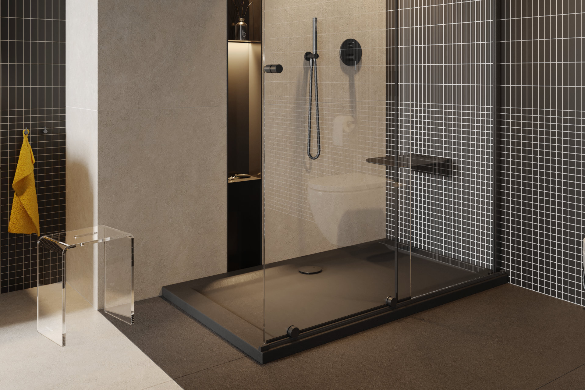 Excellent Vert syfon do brodzika czarny mat INEX.2116.90.BLBL - Wysyłka w 24h