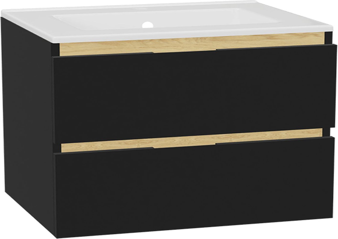 Excellent Tuto 2.0 front szafki 80x2x21.9 cm podumywalkowa wisząca czarny mat MLEX.2151.800.01.BK