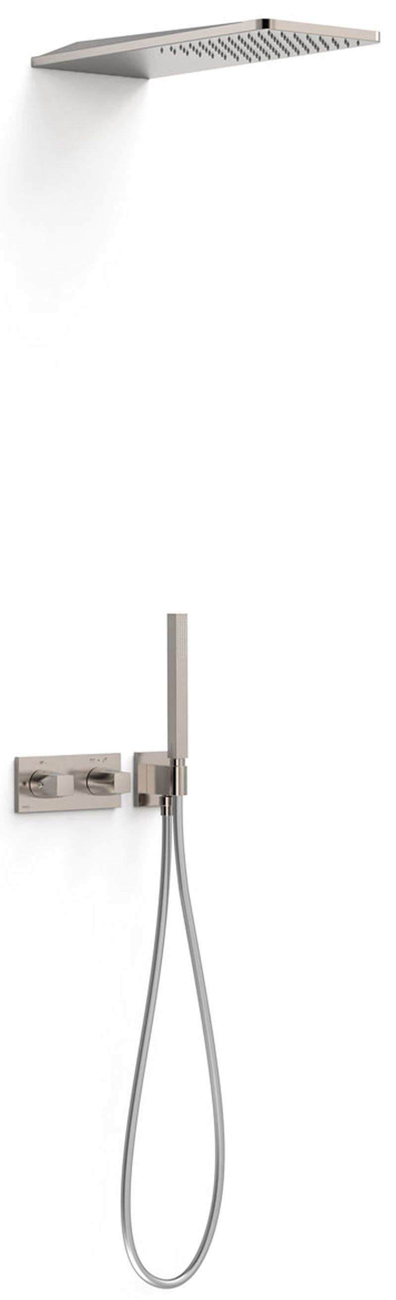 Tres B-System zestaw prysznicowy podtynkowy termostatyczny z deszczownicą stal 30725205AC