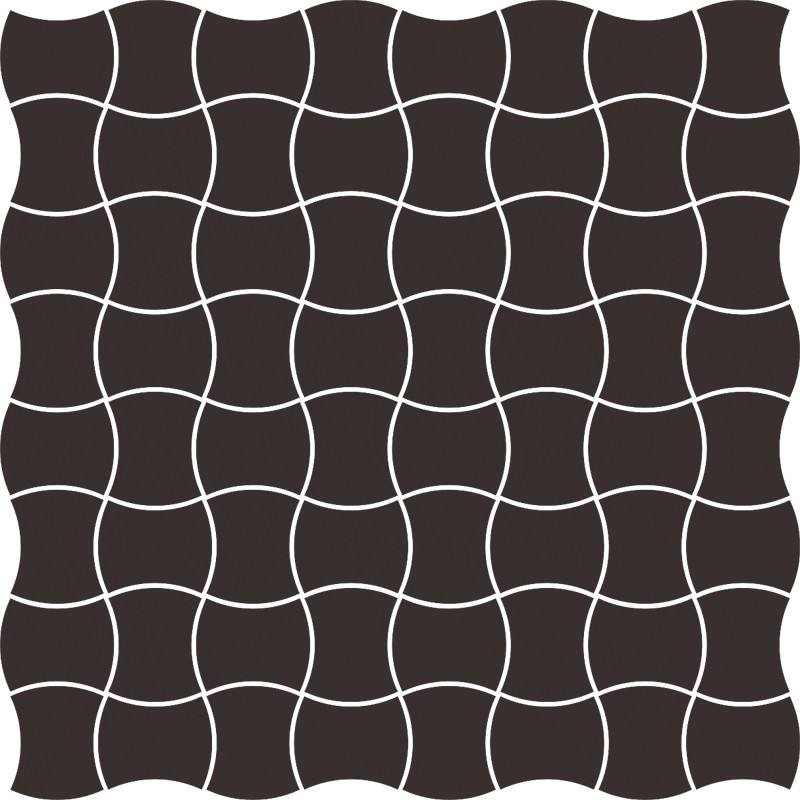 Paradyż Modernizm mozaika ścienno-podłogowa 30,9x30,9 cm prasowana czarna