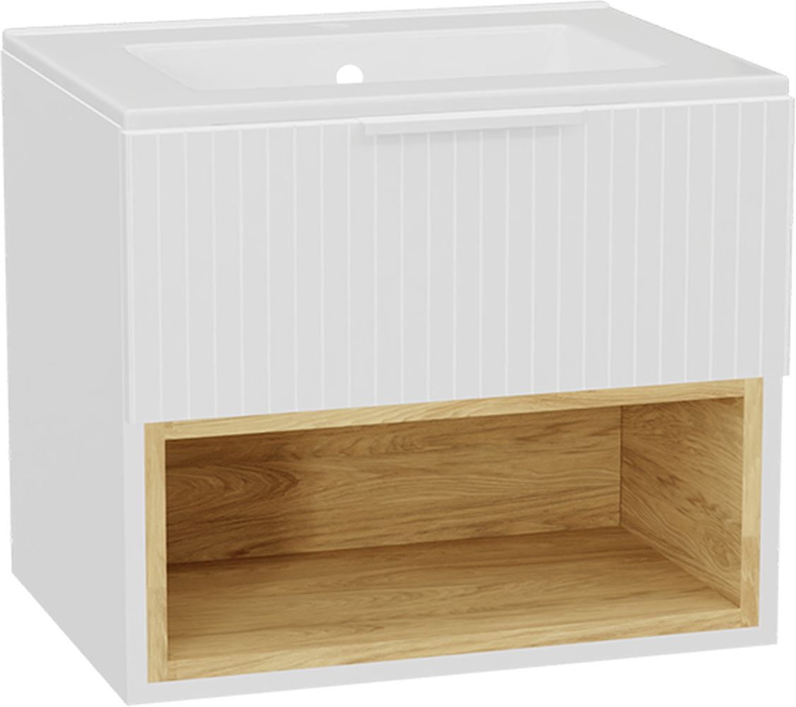 Excellent Tuto 2.0 front szafki 60x2x24.6 cm podumywalkowa wisząca biały połysk MLEX.2151.600.03.WH