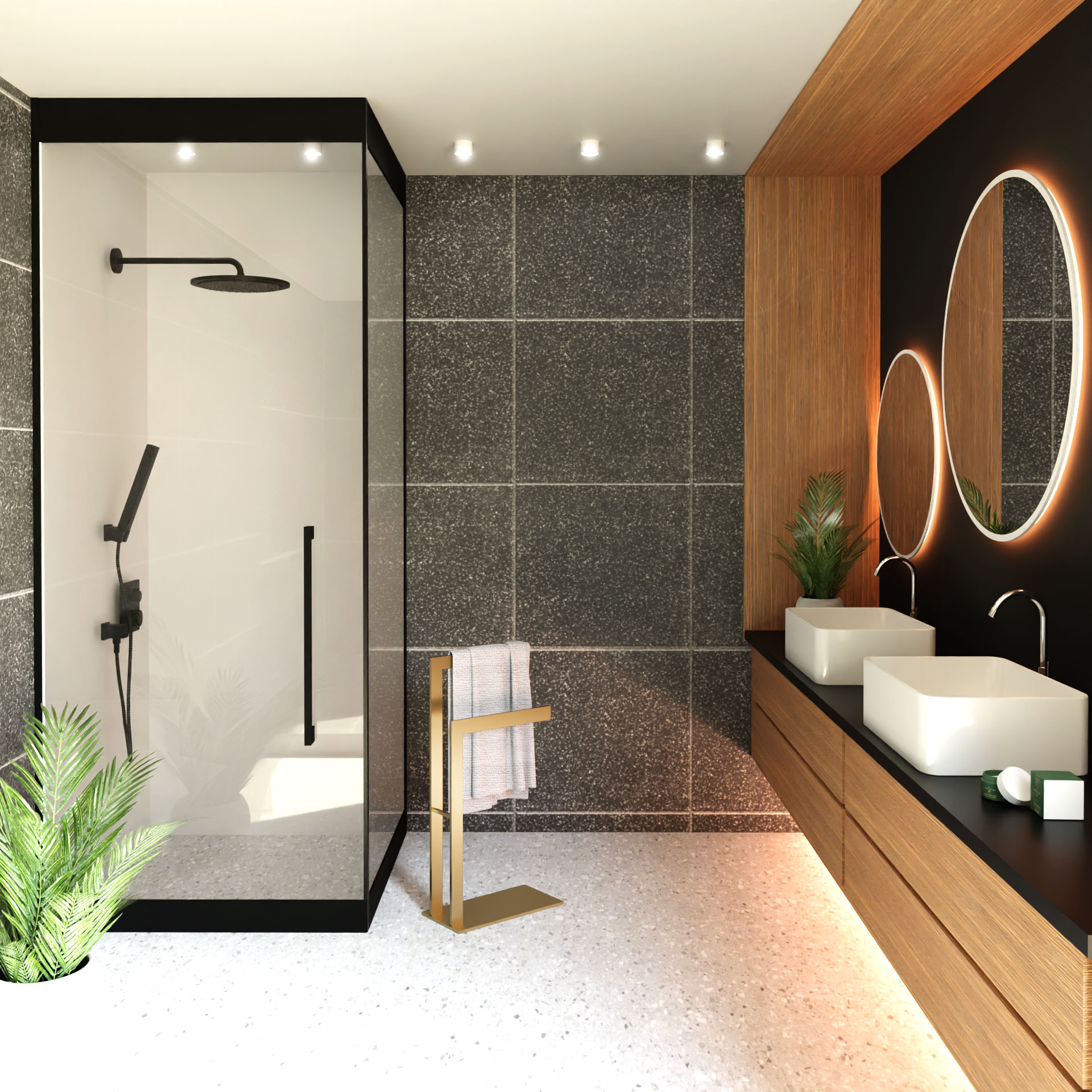 Baltica Design Ove II Gold wieszak na ręczniki 60 cm stojący złoty - Wysyłka w 24h