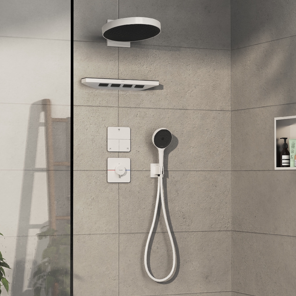 Hansgrohe ShowerSelect Comfort Q bateria prysznicowa podtynkowa termostatyczna biały mat 15588700