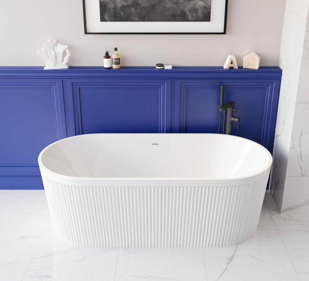 Invena Glamour wanna wolnostojąca 170x80 cm owalna biała AN-01-120