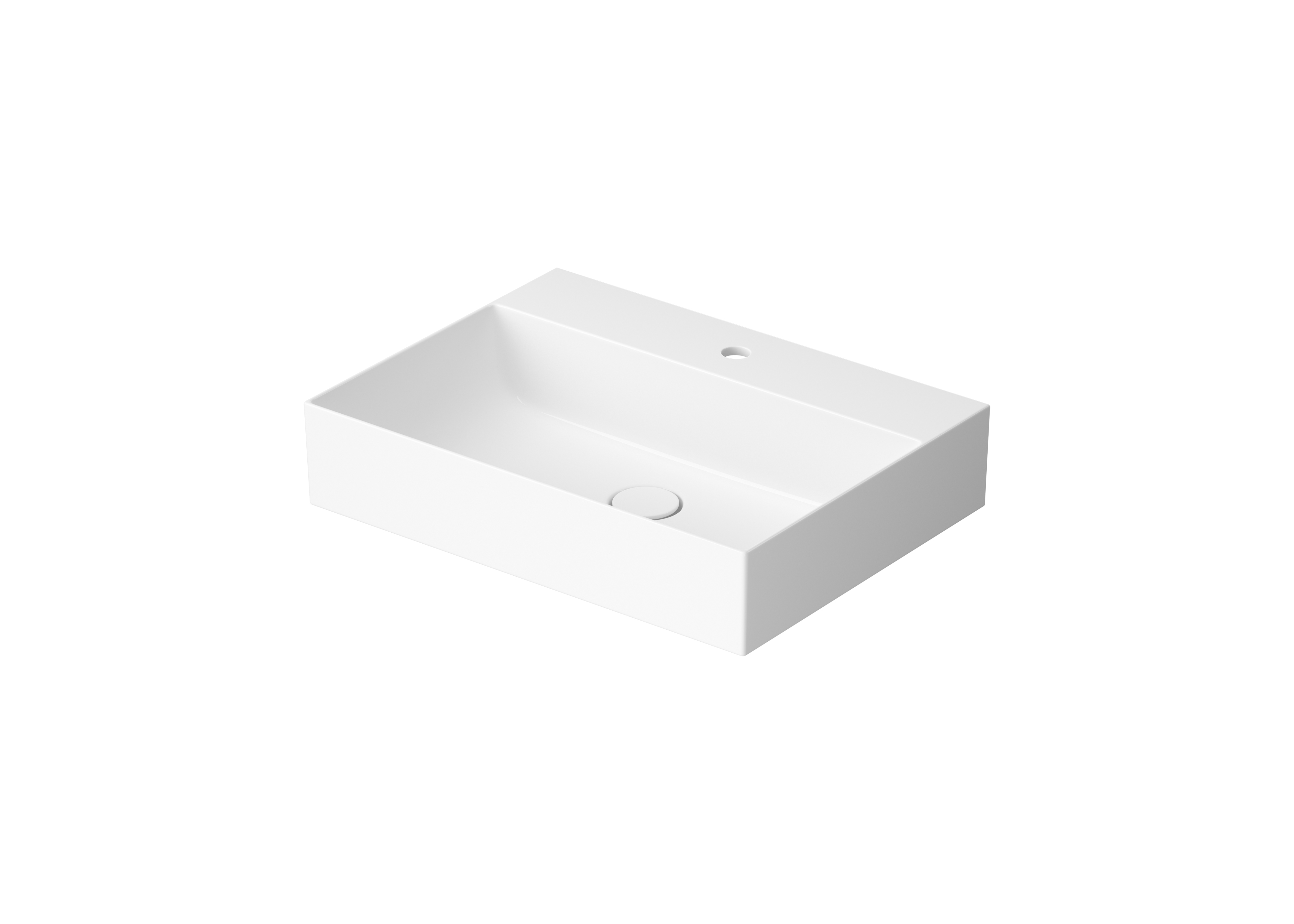 Meissen Keramik Kontra umywalka 60,5x45,5 cm prostokątna biała K682-043