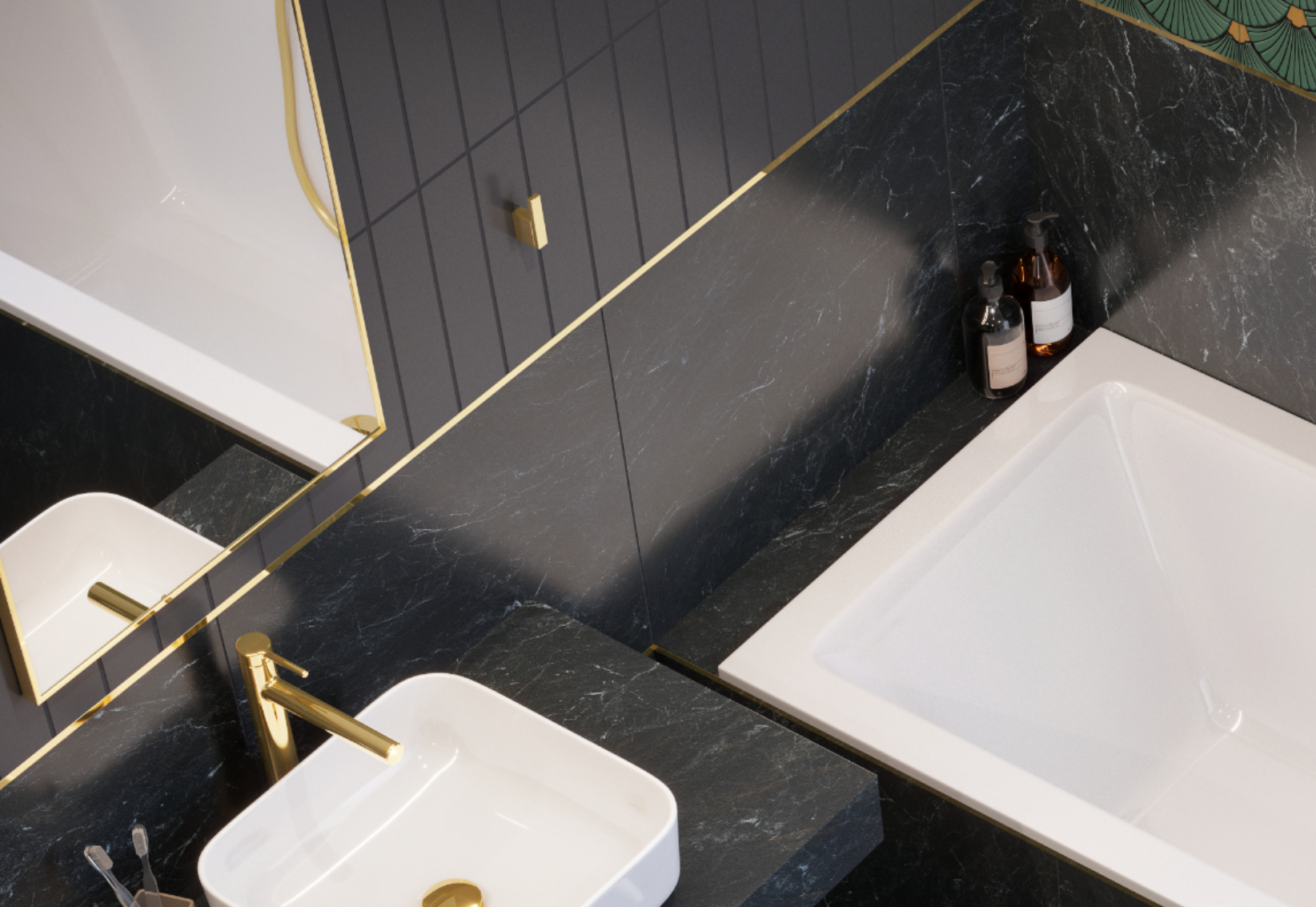 Excellent Riko wieszak na ręcznik zloty połysk DOEX.1601GL