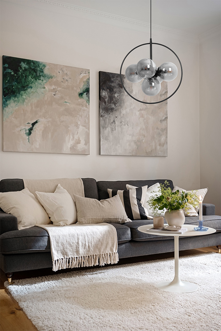 Kaja Neo lampa wisząca 5x10 W czarna-grafitowa K-3836