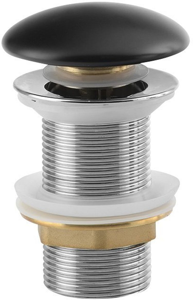 Sapho korek umywalkowy okrągły klik klak bez przelewu G 5/4" czarny mat AR901