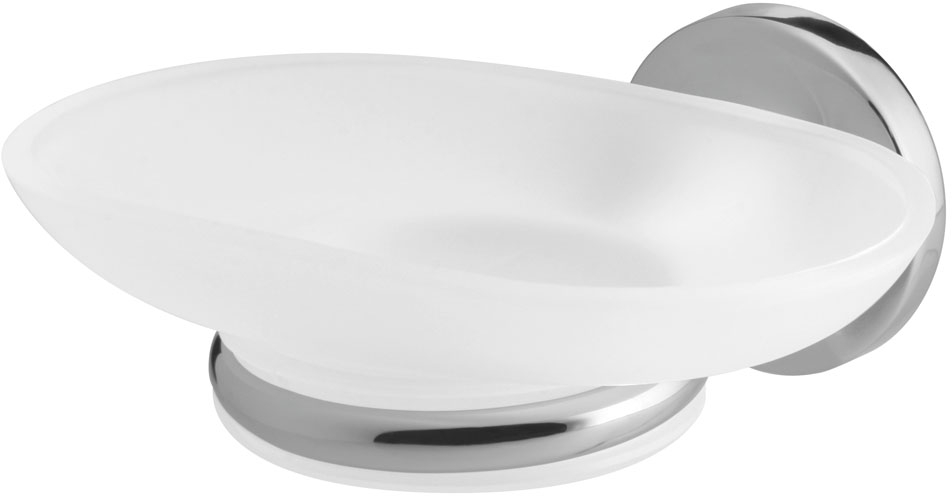 Bisk Ontario mydelniczka chrom/szkło mrożone 00224 - Wysyłka w 24h