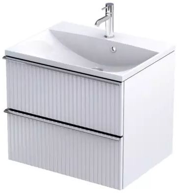 Oristo Etna szafka 59,6x45,5x50 cm podumywalkowa wisząca biała OR52-SD2S-60-2R