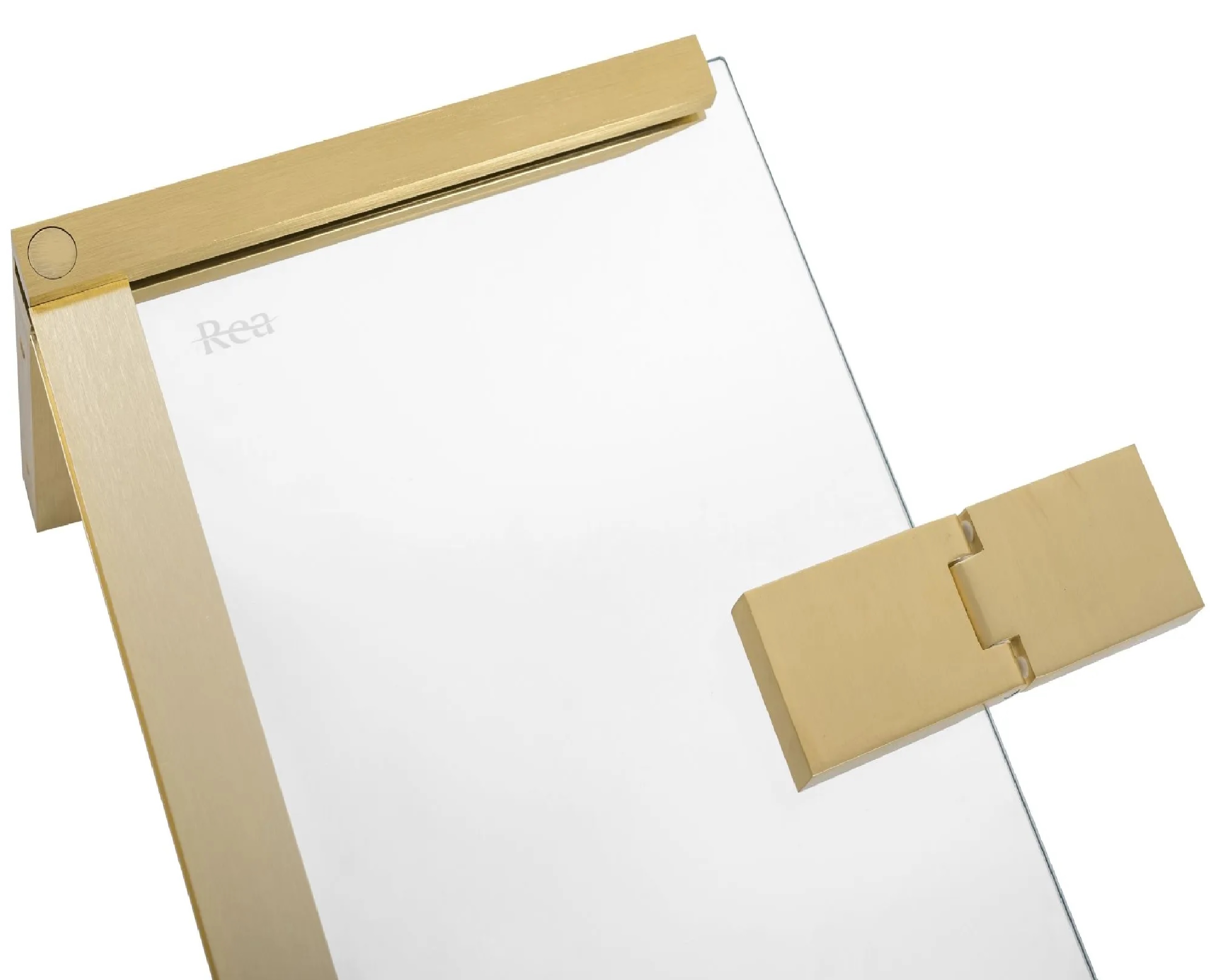 Rea Hugo drzwi prysznicowe 80 cm uchylne złoty szczotkowany/szkło przezroczyste REA-K8410