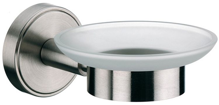 Kela Marbea mydelniczka ścienna srebrny mat/szkło przezroczyste 21581 - Wysyłka w 24h