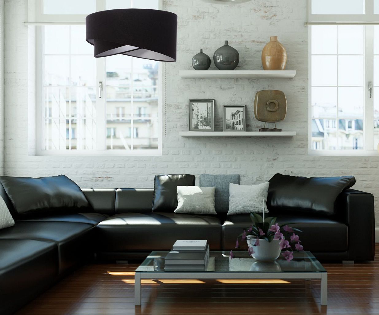 BPS Koncept Galaxy lampa wisząca 1x60 W czarna-srebrna 060-008